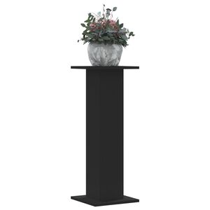 vidaXL Stovai augalams, 2vnt., juodi, 30x30x80cm, apdirbta mediena