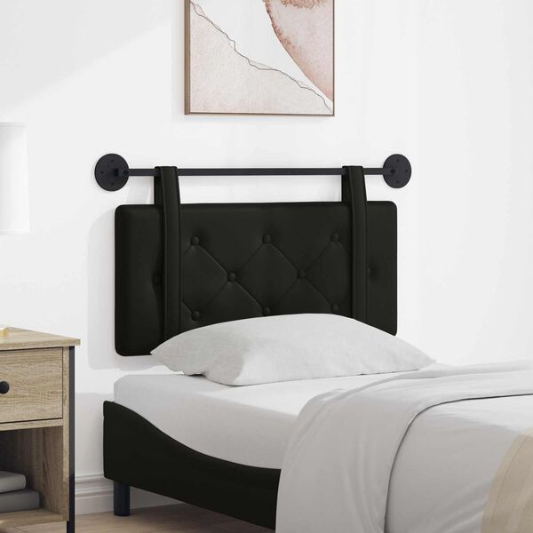 vidaXL Kabantysis galvūgalis Juodas 80 cm Dirbtinė oda