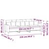 vidaXL Trivietė sofa, &scaron;viesiai pilkos spalvos, 210cm, audinys