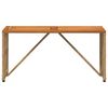 vidaXL Lauko stalas Natūrali 80 x 40 x 40 cm Plienas ir poli ratanas