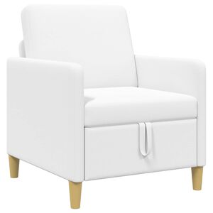 vidaXL Sofa su saugojimo vieta Balta 72 x 78 x 87 cm Poliesteris