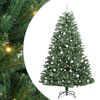 vidaXL Dirbtinė Sulankstoma Kalėdų Eglutė Žalia 210 cm PVC ir metalas