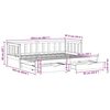 vidaXL Lova su i&scaron;traukiama dalimi/stalčiais be čiužinio, 80x200 cm
