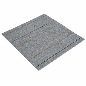 vidaXL Kilimų plytelė &Scaron;viesiai pilka su juostele 50 x 50 cm 4 vnt.