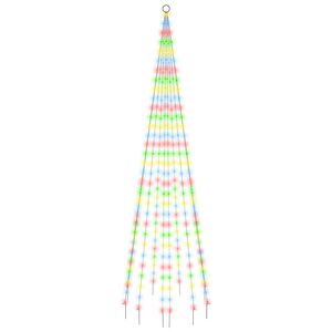 vidaXL Kalėdų eglutė ant vėliavos stiebo, 300cm, 310 spalvotų LED