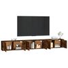 vidaXL Sieninės TV spintelės, 3vnt., dūminio ąžuolo, 100x34,5x40cm