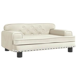 vidaXL Vaiki&scaron;ka sofa, kreminės spalvos, 70x45x30cm, aksomas