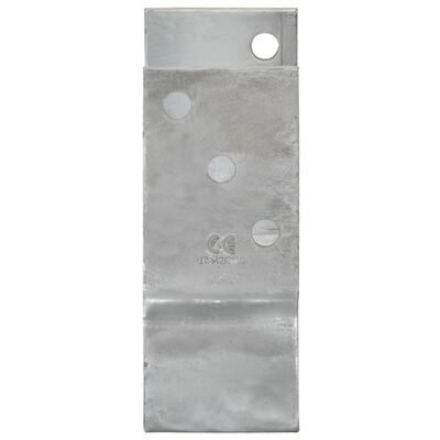 vidaXL Tvoros stulpai, 6vnt., sidabrinės spalvos, 8x6x15cm, plienas