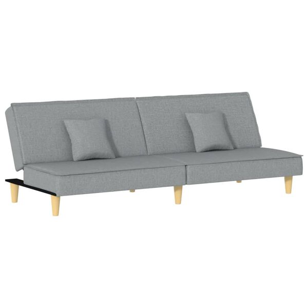 vidaXL Sofa-lova, šviesiai pilkos spalvos, audinys