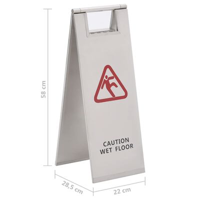 vidaXL Įspėjamasis ženklas „Atsargiai šlapios grindys", plienas