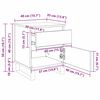vidaXL &Scaron;alia lovos spintelė su stalčių Juodas ąžuolas 40 x 35 x 50 cm