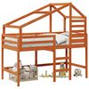 vidaXL Palėpės lovos rėmas Va&scaron;ko Ruda 90 x 190 cm Tvirtas pu&scaron;ies medis