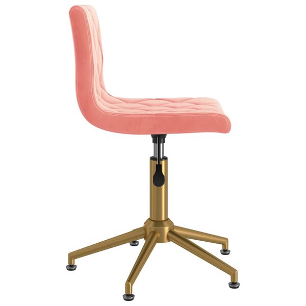 vidaXL Pasukamos valgomojo kėdės, 4vnt., rožinės spalvos, aksomas