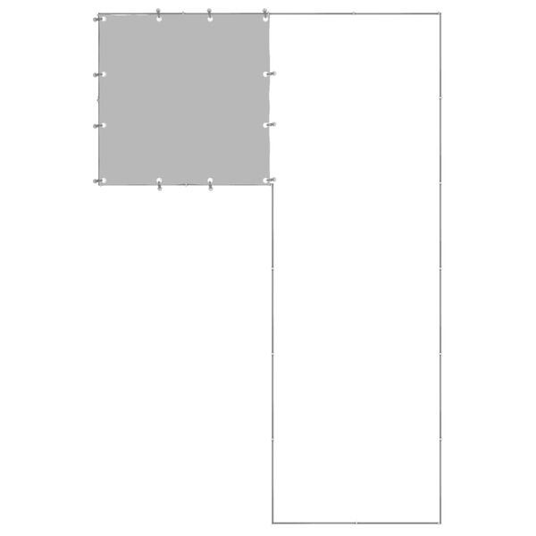 vidaXL Voljeras &scaron;unims, sidabrinės spalvos, 4,84 m&sup2;, plienas