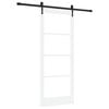 vidaXL Slankios durys 83 x 202 cm Tvirtos pu&scaron;ies mediena ir stiklas