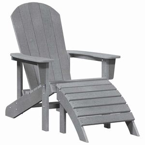 vidaXL Adirondack kėdė &Scaron;viesiai pilka 82 x 74 x 92 cm HDPE