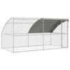 vidaXL Vi&scaron;tų narvas su 1 durimis 2 vnt. Sidabro 400x200x200cm