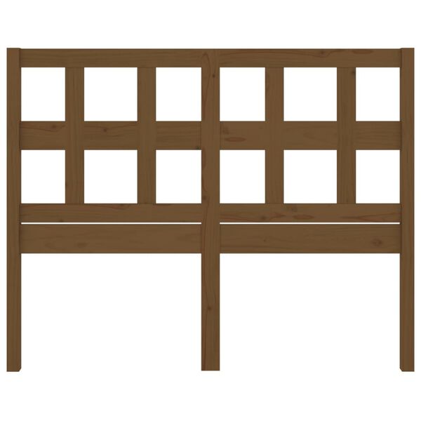 vidaXL Lovos galvūgalis, medaus rudas, 145,5x4x100cm, pušies masyvas