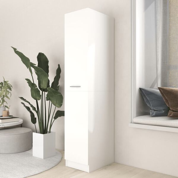 vidaXL Vaistų spintelė, balta, 30x42,5x150cm, apdirbta mediena