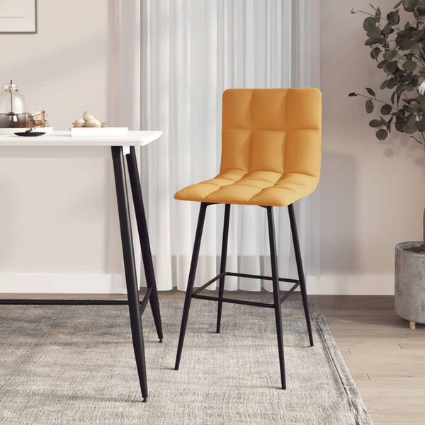 vidaXL Baro taburetė, rudos spalvos, aksomas