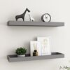 vidaXL Loggia Sieninės lentynos, 2vnt., pilkos spalvos, 60x15x4cm, MDF