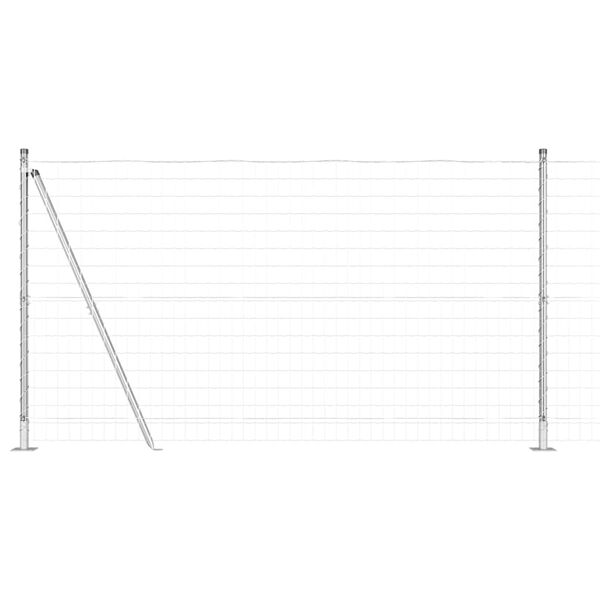 vidaXL Tvora su stulpais Sidabro 1,2 x 10 m Plienas