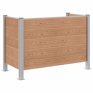 vidaXL Atliekų konteinerio tvora Ruda 161 x 85 x 115 cm Alavas ir WPC