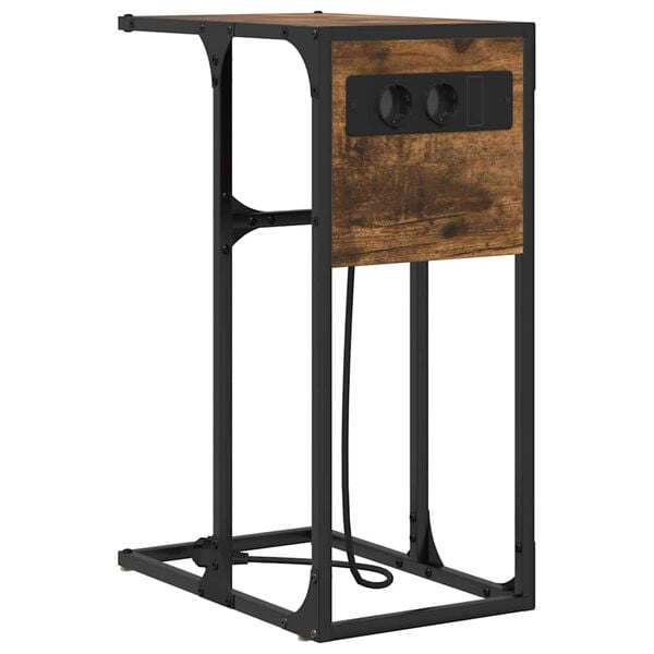 vidaXL &Scaron;alia lovos spintelė Rūkyta ąžuolas 41,5 x 26 x 60,5 cm