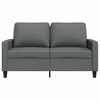 vidaXL Dvivietė sofa, tamsiai pilkos spalvos, 120cm, audinys