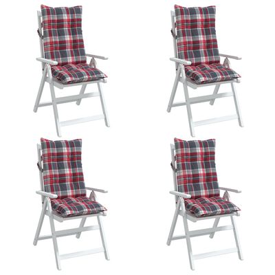 vidaXL Kėdės pagalvėlės, 4vnt., oksfordo audinys, languotos