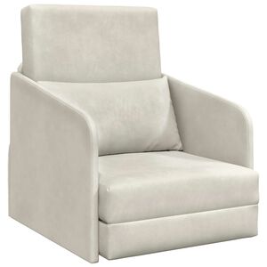 vidaXL Sofa lova Kreminė 65 x 80 x 83 cm Aksomas