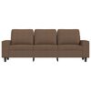 vidaXL Trivietė sofa su pakoja, rudos spalvos, 180cm, audinys