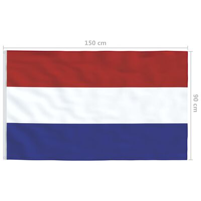 vidaXL Olandijos vėliava, 90x150cm
