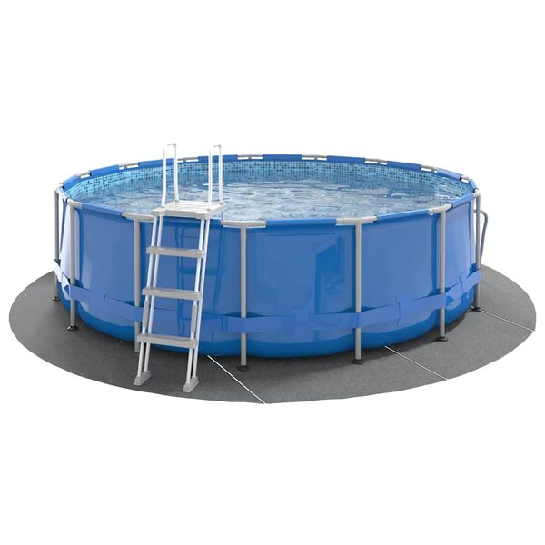 vidaXL Baseino paklotas, pilkas, 428cm, poliesterio geotekstilė