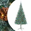 vidaXL Dirbtinė Kalėdų eglutė su 300 LED Žalia 210 cm PVC ir plienas