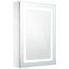 vidaXL Veidrodinė vonios spintelė su LED ap&scaron;vietimu, 50x13x70cm