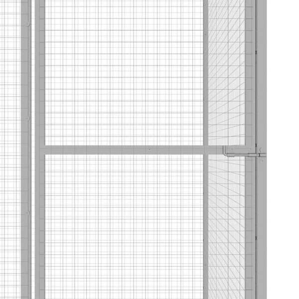 vidaXL Narvas katėms, 4,5x1,5x1,5m, galvanizuotas plienas