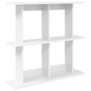 vidaXL Sieninė lentyna Sieninis Balta 80 x 20 x 75 cm Apdirbta mediena