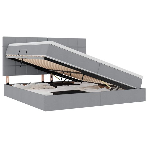 vidaXL Lova su daiktų laikymo vieta ir čiužiniu 200 x 200 cm