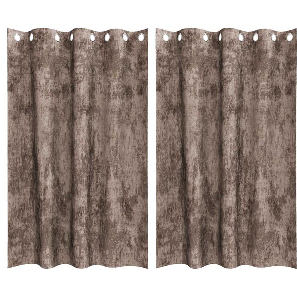 vidaXL Aksominio tipo užuolaidos 2 pcs Kapučino 175 x 140 cm Aksomas