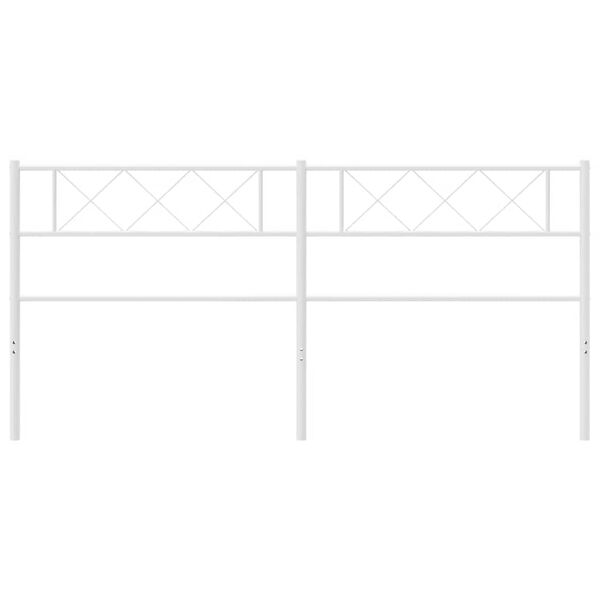 vidaXL Metalinis pakaitinis galvūgalis, baltos spalvos, 180cm