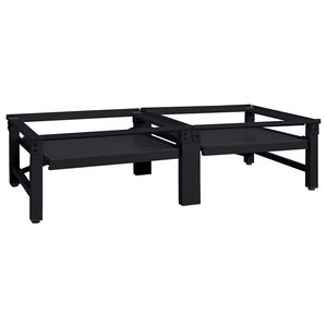 vidaXL Skalbyklės pjedestalas 2 pcs Juodas 124,5 x 61,5 x 32,5 cm