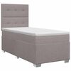 vidaXL Spyruoklinė lova su čiužiniu Taupe 90 x 200 cm Audinys