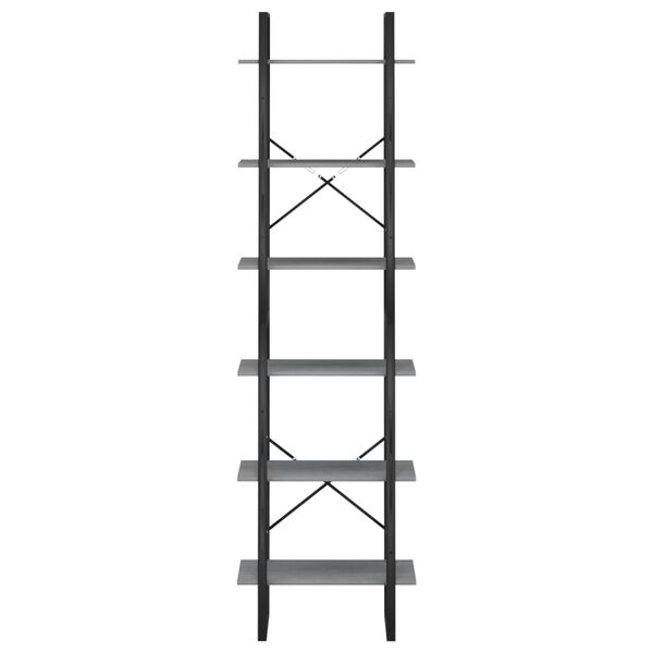 vidaXL Sandėliavimo lentyna, pilka, 60x30x210cm, pušies masyvas