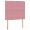 vidaXL Lova su daiktų laikymo vieta ir LED Rožinė 90 x 200 cm Aksomas