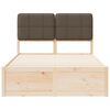 vidaXL Lovo rėmas su apmu&scaron;tu galvūgaliu Taupe 120 x 200 cm