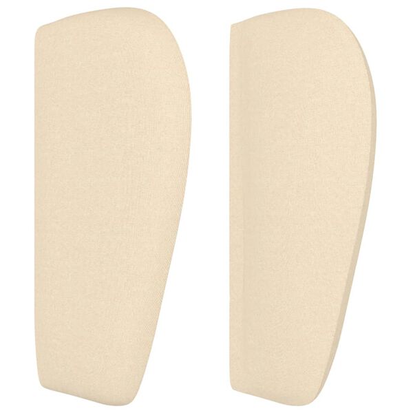 vidaXL Galvūgalis su auselėmis, kreminės,103x23x78/88cm, audinys