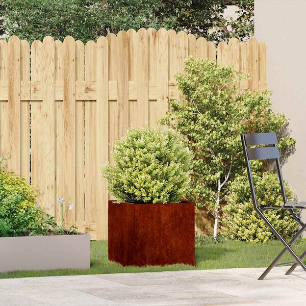 vidaXL Lovelis, rūdžių, 40x40x40cm, oro sąlygoms atsparus plienas