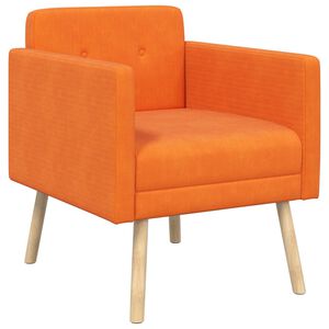 vidaXL Akcentinis krėslas Oranžinė Velvetinis audinys