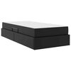 vidaXL Lova su daiktų laikymo vieta ir čiužiniu 2 pcs Juoda Oda